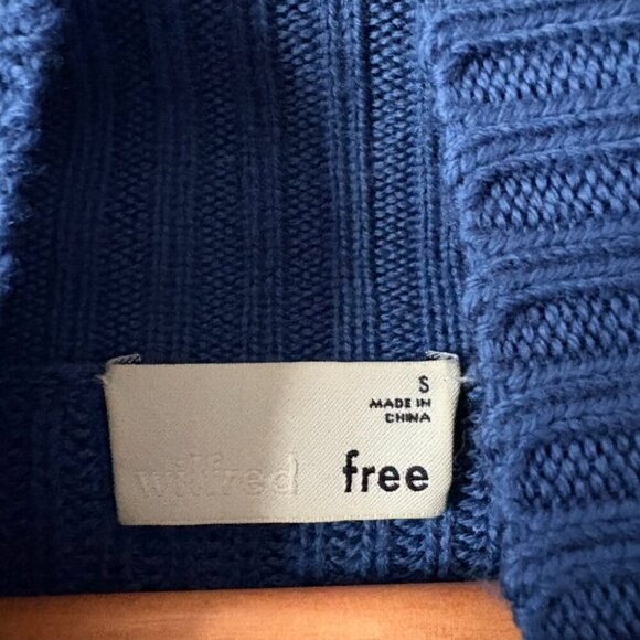 Aritzia Wilfred Free Asianna 100% Merino Wool Sweater Blue Size Small - Picture 6 of 8